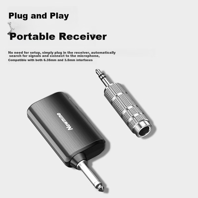 Микрофон Newmine MC107 беспроводной для караоке, с усилителем и FM, 2 шт - Фото 9 Микрофон Newmine MC107 беспроводной для караоке, с усилителем и FM, 2 шт - изображение 9