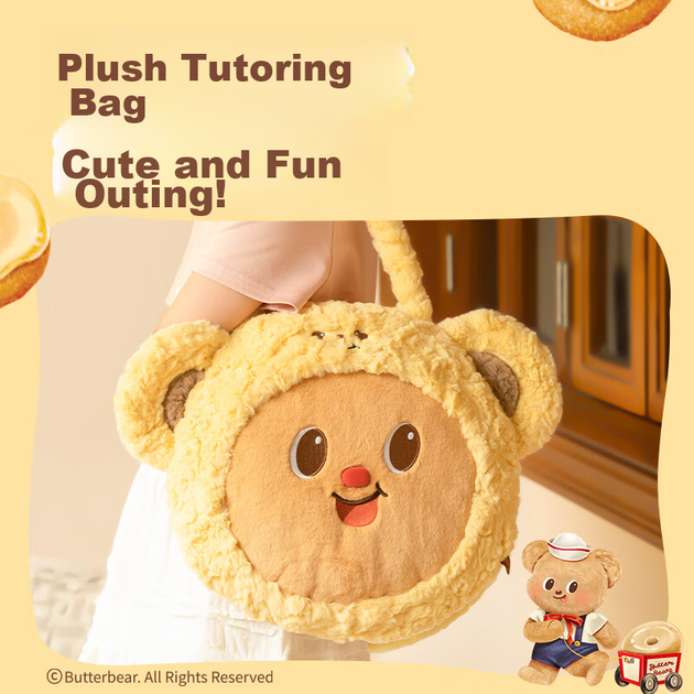 Сумочка Deli Butter Bear, милая плюшевая деловая сумка, сумка через плечо с прозрачным окошком, двусторонняя сумка HY708 - изображение 5