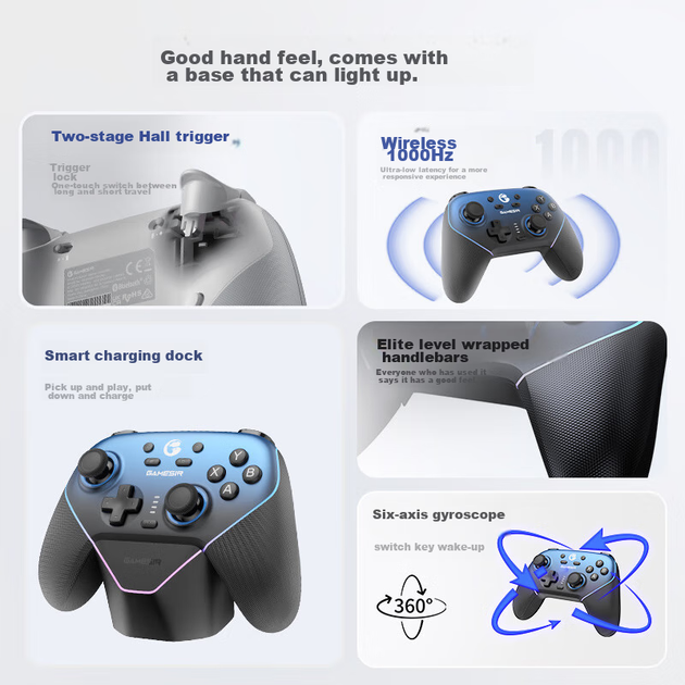 Беспроводной геймпад GameSir Supernova PC/Nintendo Switch 2/Android/iOS Starry Blue - изображение 2