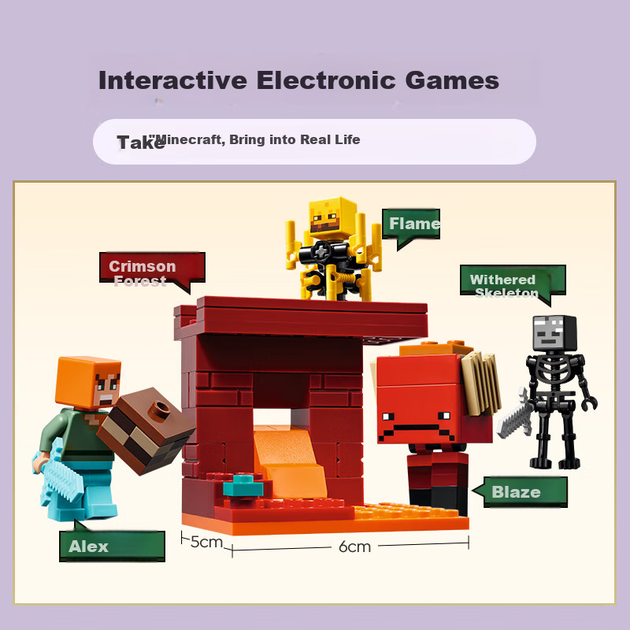 LEGO Minecraft 21266 Битва в лаві Ніжнього світу, будівельні блоки, іграшка для хлопчиків та дівчаток, подарунок на День захисту дітей, прикраса - Фото 9 LEGO Minecraft 21266 Битва в лаві Ніжнього світу, будівельні блоки, іграшка для хлопчиків та дівчаток, подарунок на День захисту дітей, прикраса - зображення 9