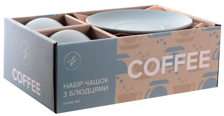 Набор чашек с блюдцем 4 предмета Limited Edition Coffee RX-N24704 - Фото 2 Набор чашек с блюдцем 4 предмета Limited Edition Coffee RX-N24704 - изображение 2