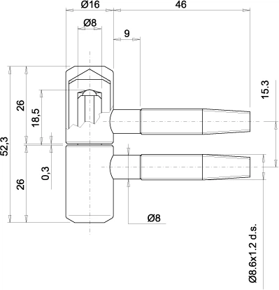Завіса Otlav CI395140L104 (006) полірована латунь (1667) 3623 - зображення 2