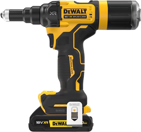 Заклепочник для глухих заклепок DeWalt XR 18 V 2.4-4.8 мм з 2 акумуляторами 2 Аг (DCF403D2GT-QW) - Фото 2 Заклепочник для глухих заклепок DeWalt XR 18 V 2.4-4.8 мм з 2 акумуляторами 2 Аг (DCF403D2GT-QW) - зображення 2