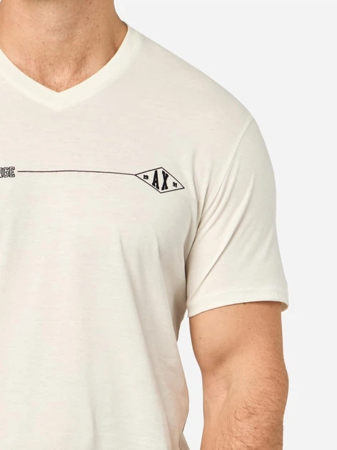 Футболка бавовняна довга чоловіча Armani Exchange 524721250 2XL Молочна з принтом (1159863298) - Фото 3 Футболка бавовняна довга чоловіча Armani Exchange 524721250 2XL Молочна з принтом (1159863298) - зображення 3