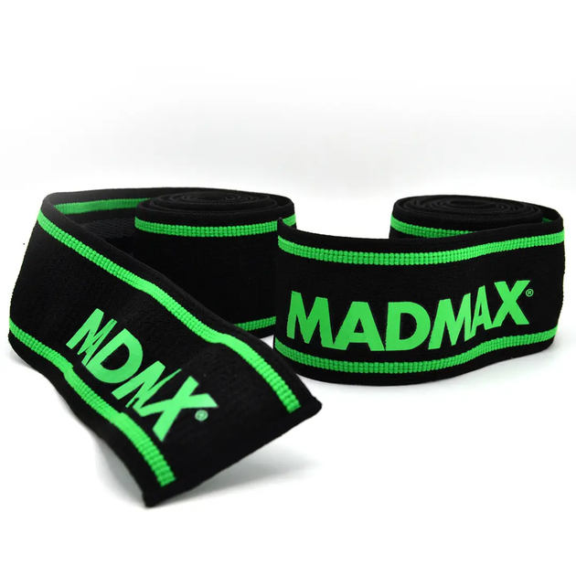 Бинти на коліна MadMax MFA-299 2 м, чорно-зелені - Фото 4 Бинти на коліна MadMax MFA-299 2 м, чорно-зелені - изображение 4