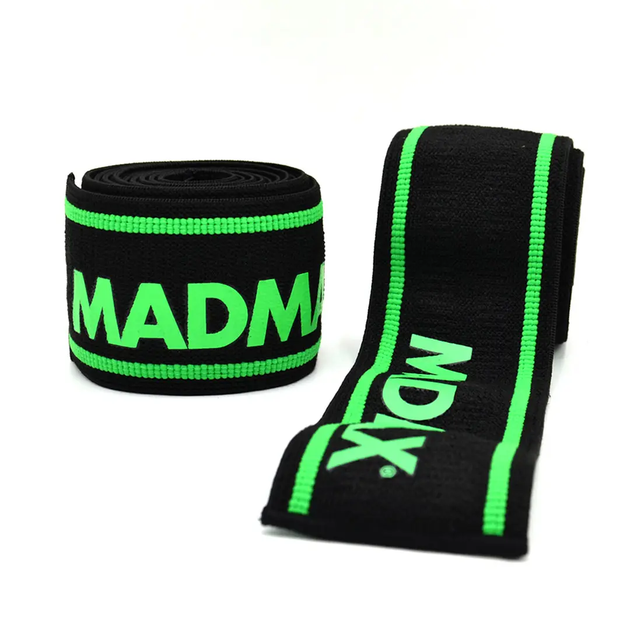 Бинти на коліна MadMax MFA-299 2 м, чорно-зелені - Фото 8 Бинти на коліна MadMax MFA-299 2 м, чорно-зелені - изображение 8