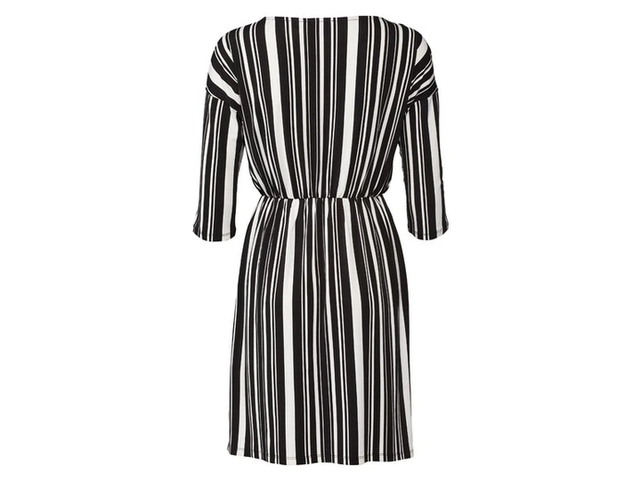 Платье рукав 3/4 для женщины Esmara LYCRA® 325583 L черный, белый - изображение 3