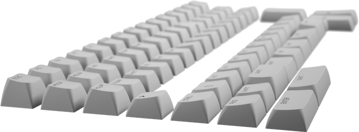 Набір кейкапів Hator OMA profile PBT keycap set, B-part, ANSI/ISO, 60/65/75/87/98/104 White (HTS513) - Фото 3 Набір кейкапів Hator OMA profile PBT keycap set, B-part, ANSI/ISO, 60/65/75/87/98/104 White (HTS513) - зображення 3