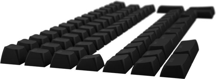 Набор кейкапов Hator OMA profile PBT keycap set, B-part, ANSI/ISO, 60/65/75/87/98/104 Black (HTS503) - Фото 3 Набор кейкапов Hator OMA profile PBT keycap set, B-part, ANSI/ISO, 60/65/75/87/98/104 Black (HTS503) - изображение 3