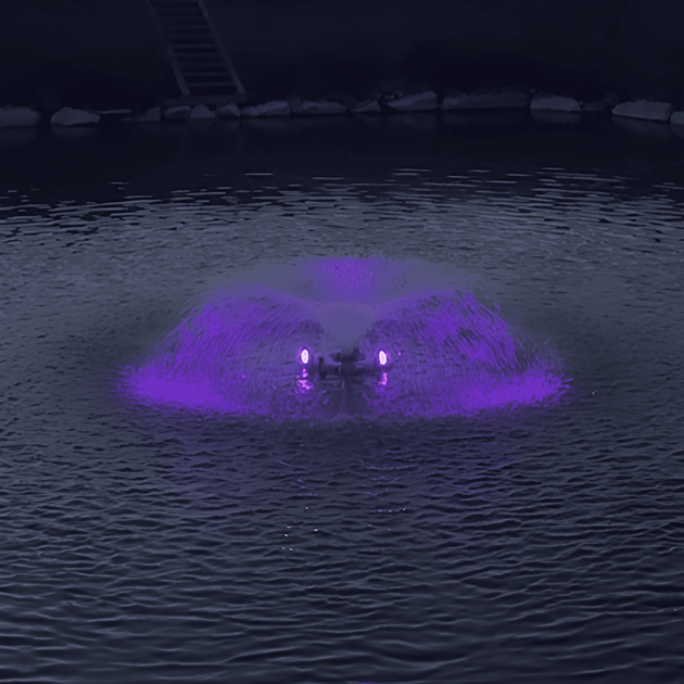 Плавающий фонтан-аэратор для пруда с LED подсветкой (2,2 кВт/380В) YASSEN FOUNTAIN LED PQ-2.2 - изображение 5