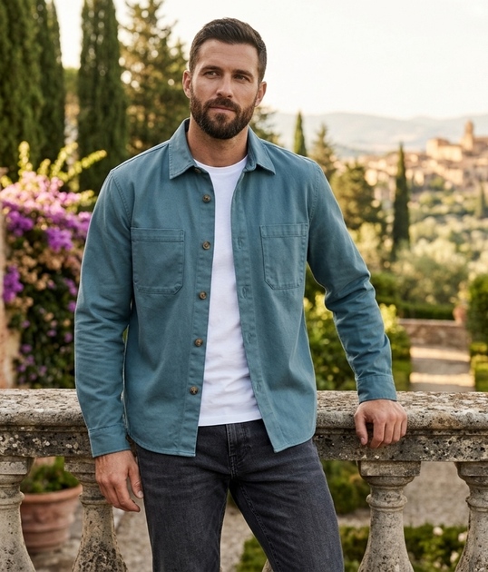 Плотная рубашка Selected Homme р. M Relaxed Fit - Фото 4 Плотная рубашка Selected Homme р. M Relaxed Fit - изображение 4