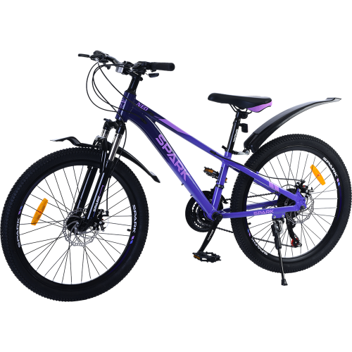 Велосипед SPARK NEO (колеса – 24", алюминиевая рама – 11") темно-фиолетовый с фиолетовым - изображение 3