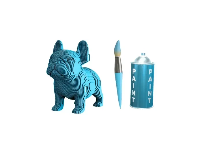 Картонный 3D пазл Bulldog Puppy, Cartonic, 63 эл. - изображение 2