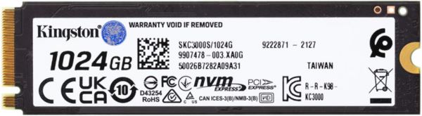 SSD накопичувач Kingston 1TB M.2 KC3000 NVMe 2280 (SKC3000S/1024G) - изображение 3