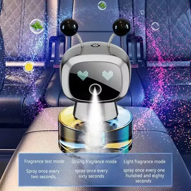 Розумний автомобільний ароматизатор Робот Жучок Телепузик з LED-анімацією та ефектом пари - зображення 3