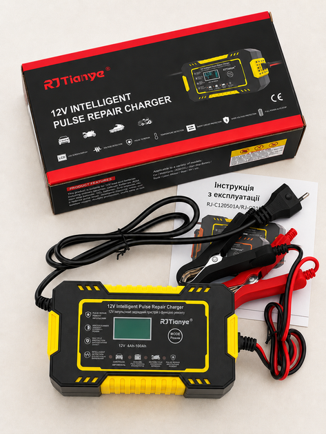 Зарядний пристрій для акумулятора 12V 6A RJ Tianye для кислотних, гелевих, AGM акумуляторів з функцією відновлення зарядка для аккумулятора зарядное устройство для аккумуляторов зарядное устройство для автомобильного аккумулятора - Фото 10 Зарядний пристрій для акумулятора 12V 6A RJ Tianye для кислотних, гелевих, AGM акумуляторів з функцією відновлення зарядка для аккумулятора зарядное устройство для аккумуляторов зарядное устройство для автомобильного аккумулятора - изображение 10
