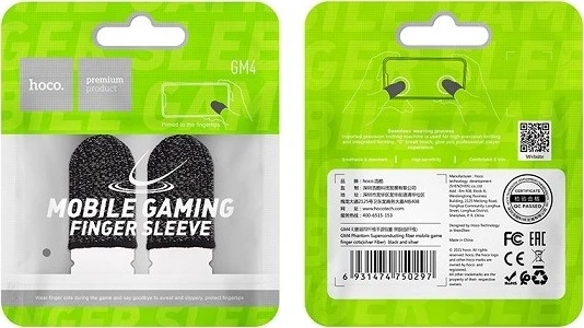 Напальчник игровой Hoco GM4 Phantom Superconducting fiber mobile game finger cots Silver Fiber (6931474750297) - изображение 4