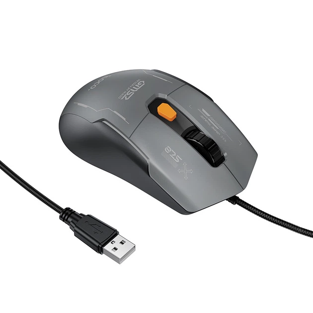 Мышка игровая проводная компьютерная мышка HOCO GM52 мышка с RGB-подсветкой геймерская мышь - Фото 4 Мышка игровая проводная компьютерная мышка HOCO GM52 мышка с RGB-подсветкой геймерская мышь - изображение 4