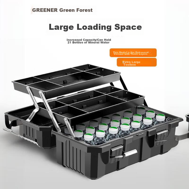 Ящик для инструментов GREENER 17 дюймов многослойный - изображение 7