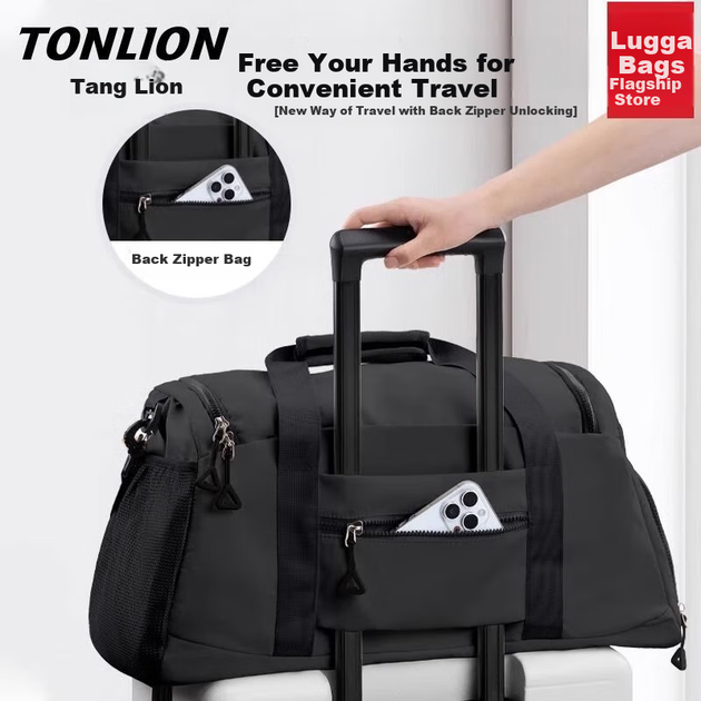 Сумка TonLion через плече для коротких поїздок, з розділенням сухе/вологе - зображення 7