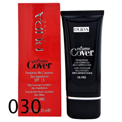 Тональная основа для лица Pupa Extreme Cover Foundation 030 - Light Sand 30 мл - изображение 2