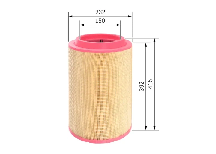 Повітряний фільтр BOSCH F026400073 2992388, 42553258, 42536332 - зображення 5