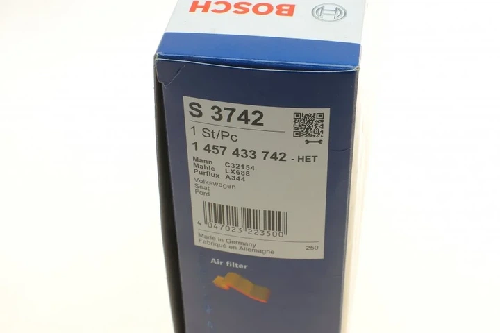 Повітряний фільтр BOSCH 1457433742 Volkswagen Sharan; Ford Galaxy 1102785, 1017035, 7236936 - зображення 5
