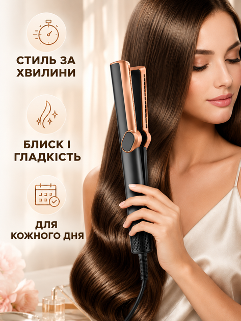 Фен-стайлер чорний 1000 W з LED-дисплеєм для випрямлення та сушіння вологого і сухого волосся (49676042) - зображення 8