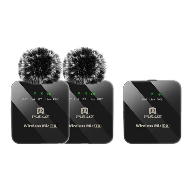 Микрофон беспроводной Puluz 2TX+1RX (PU3154B) - изображение 2
