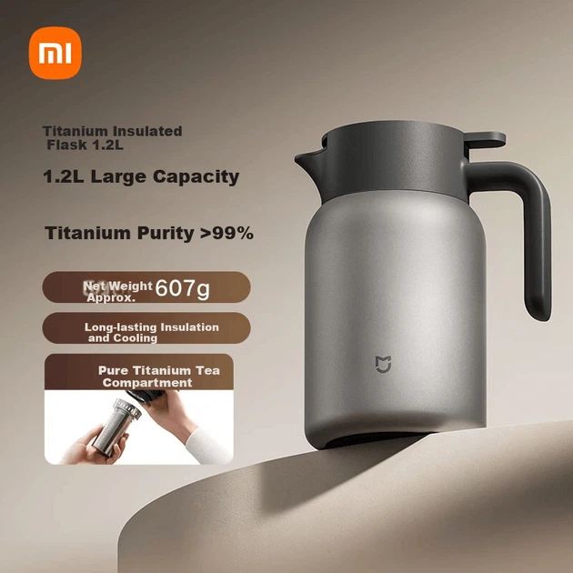 Термос Xiaomi Pure Titanium 1.2 л Blue (MJTIH01PL) - зображення 2