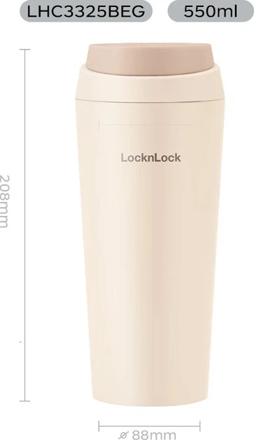 Термокружка LOCK&LOCK Yuanqi Dan 316 550 мл Beige - изображение 2