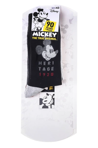 Шкарпетки DISNEY MICKEY 52% хлопок 39-42 серые черные - Фото 2 Шкарпетки DISNEY MICKEY 52% хлопок 39-42 серые черные - изображение 2