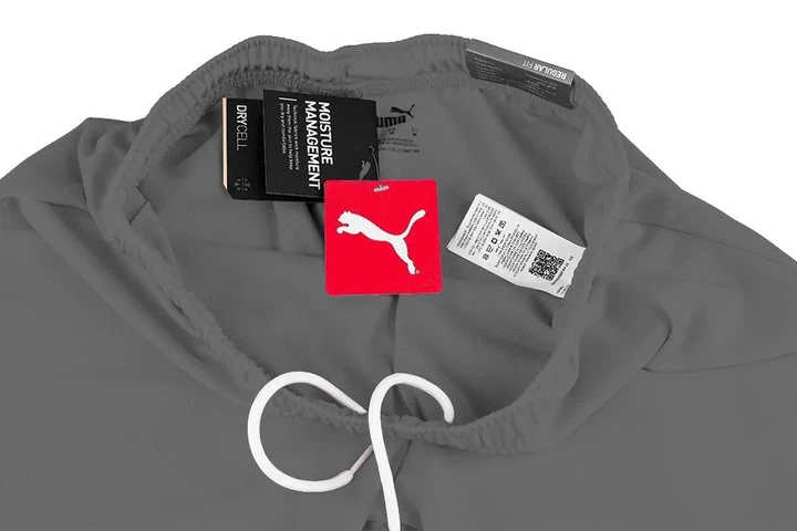 Шорты Puma 100 процентов полиэстер L серые мужские для футбола - изображение 2