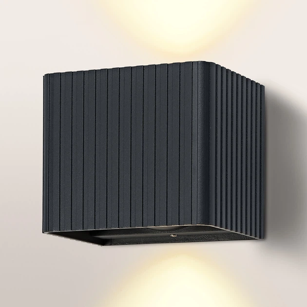 Фасадний світильник OSRAM Style Striped Cube Adjustable Wall Updown 10W 330Lm 3000K IP65 (4099854709524) - Фото 7 Фасадний світильник OSRAM Style Striped Cube Adjustable Wall Updown 10W 330Lm 3000K IP65 (4099854709524) - зображення 7