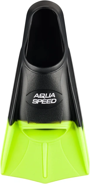 Ласты Aqua Speed силиконовые 33-34 черные зеленые унисекс - Фото 1 Ласты Aqua Speed силиконовые 33-34 черные зеленые унисекс - изображение 1