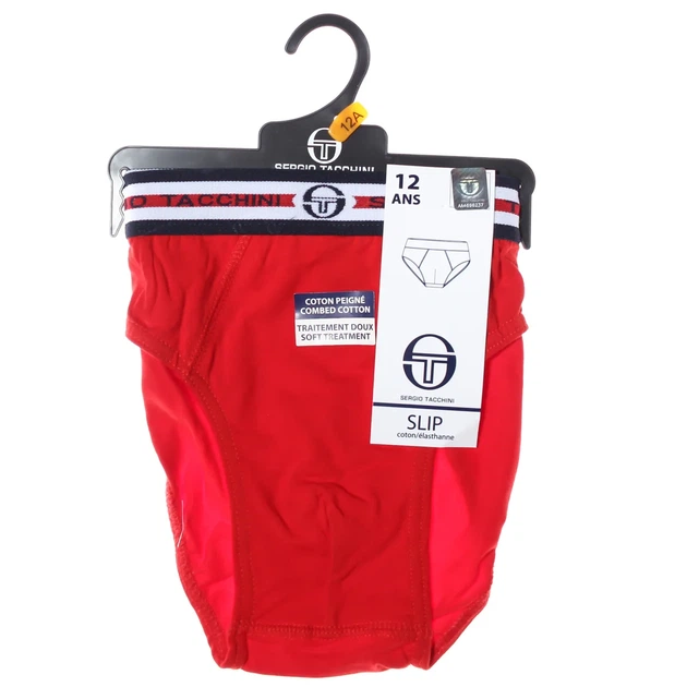 Трусы-слипы Sergio Tacchini 95 хлопок 5 еластан 140 см красный - Фото 1 Трусы-слипы Sergio Tacchini 95 хлопок 5 еластан 140 см красный - изображение 1