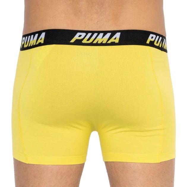 Трусы-боксеры Puma 95% хлопок 5% эластан M серый желтый - изображение 5