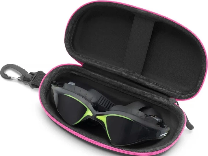 Чохол для окулярів AQUA SPEED EVA One Size чорний рожевий - Фото 2 Чохол для окулярів AQUA SPEED EVA One Size чорний рожевий - зображення 2