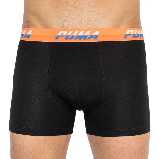 Трусы-боксеры Puma хлопок M черный оранжевый синий 2 пары - изображение 4