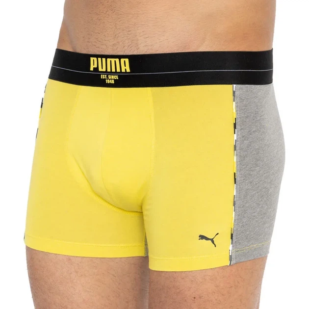 Труси-боксери Puma бавовна XL жовтий сірий 2 пари - зображення 3