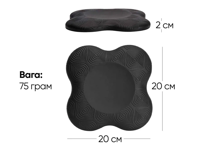Підставки EasyFit під коліна та лікті TPE 20x20 см Чорні - Фото 4 Підставки EasyFit під коліна та лікті TPE 20x20 см Чорні - зображення 4