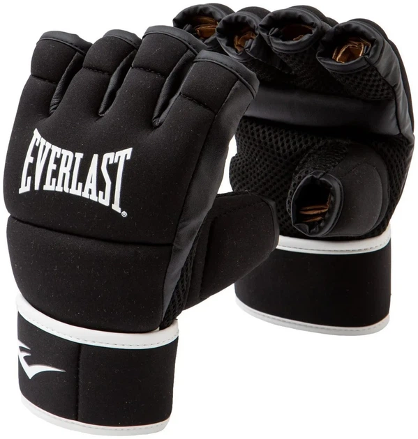 Перчатки Everlast синтетическая кожа L/XL черные унисекс для кикбоксинга - Фото 1 Перчатки Everlast синтетическая кожа L/XL черные унисекс для кикбоксинга - изображение 1