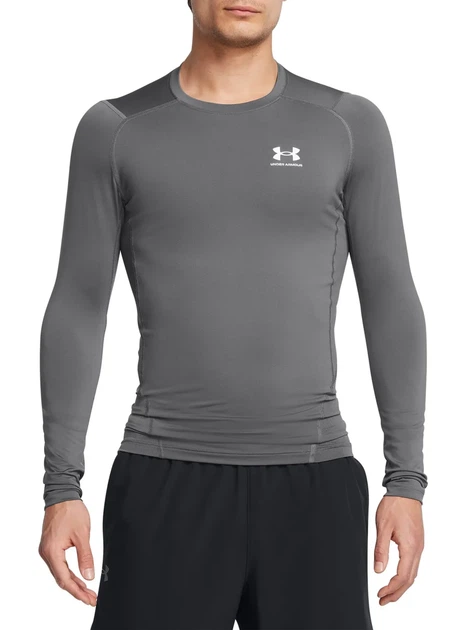 Лонгслів Under Armour поліестер MD сірий чоловічий - Фото 3 Лонгслів Under Armour поліестер MD сірий чоловічий - зображення 3
