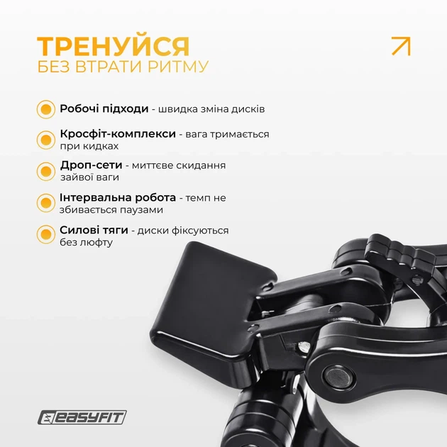 Зажимы для штанги EasyFit ABS 50 мм Черные - изображение 5