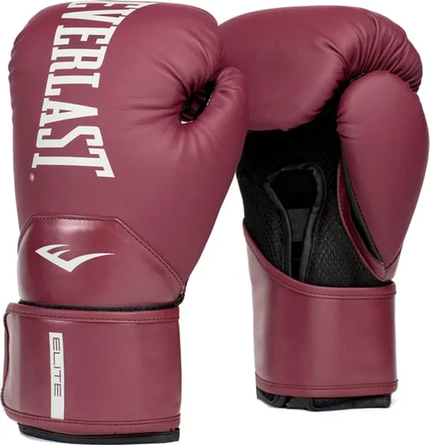 Боксерские перчатки Everlast 10 унций нитрил-бутадиен-каучук бордовые - Фото 1 Боксерские перчатки Everlast 10 унций нитрил-бутадиен-каучук бордовые - изображение 1