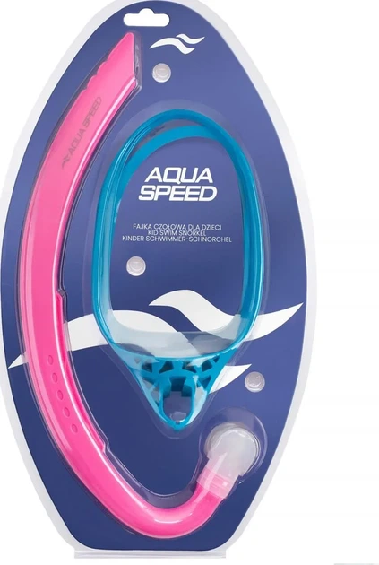 Дихальна трубка AQUA SPEED силікон One Size рожевий синій - Фото 3 Дихальна трубка AQUA SPEED силікон One Size рожевий синій - зображення 3