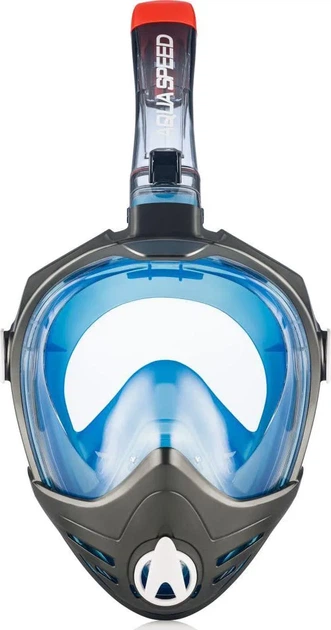 Повнолицьова маска Aqua Speed силікон S/M синій - Фото 2 Повнолицьова маска Aqua Speed силікон S/M синій - зображення 2