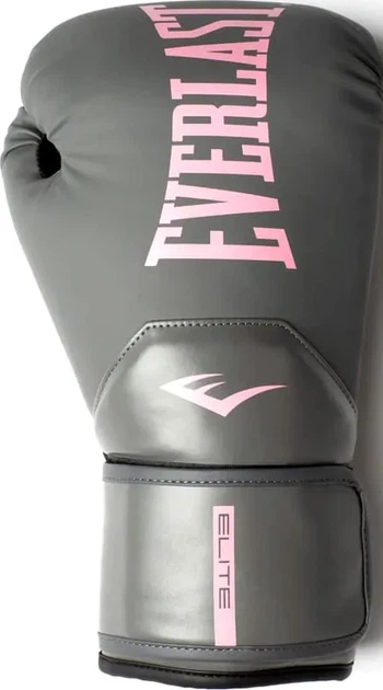 Боксерские перчатки Everlast 10 унций серый розовый полиуретан - изображение 2