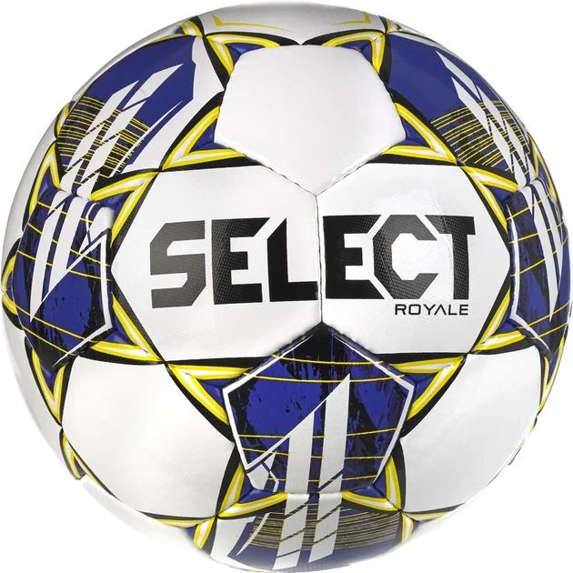 Футбольный мяч SELECT полиуретан 5 белый фиолетовый - Фото 1 Футбольный мяч SELECT полиуретан 5 белый фиолетовый - изображение 1