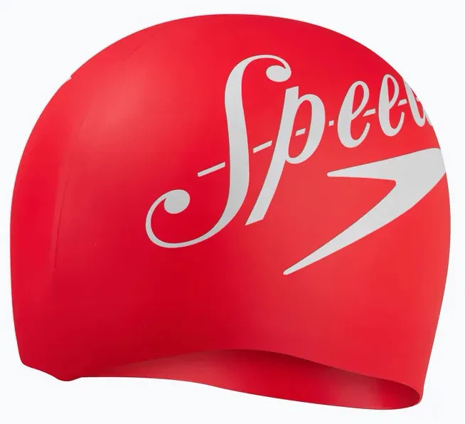 Шапка для плавания SPEEDO силикон OSFM красный белый - изображение 2